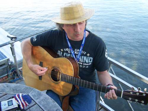 James Gordon with a Ron Belanger guitar